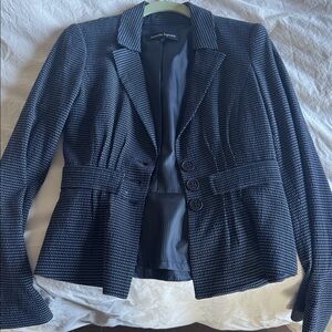 Nanette Lepore Navy Blazer with White Dots